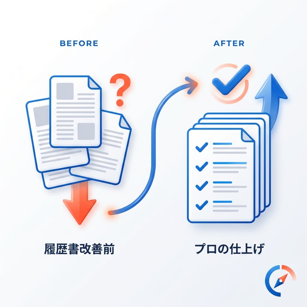 履歴書添削プロセスイメージ